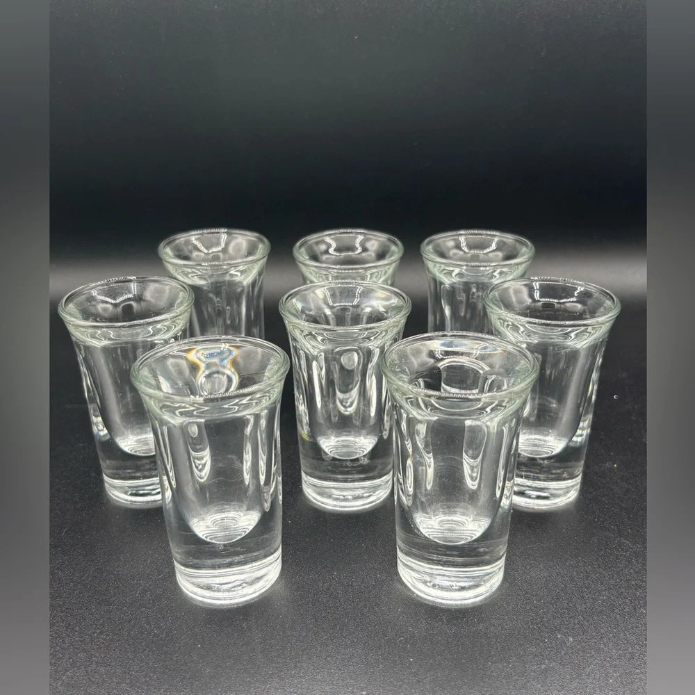 Vintage Libbey FLAIR Clear Set of 8~2-7/8